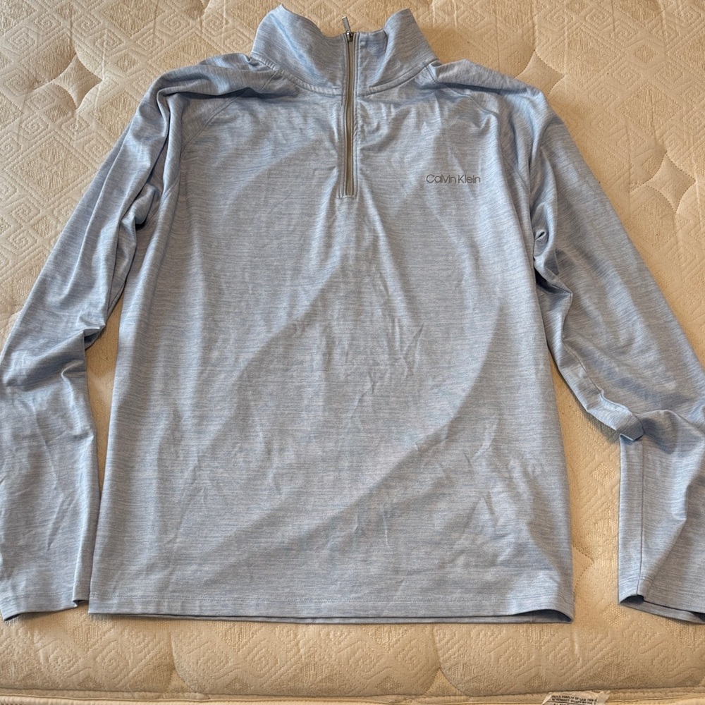 Calvin Klein Light Gray Zip Pullover